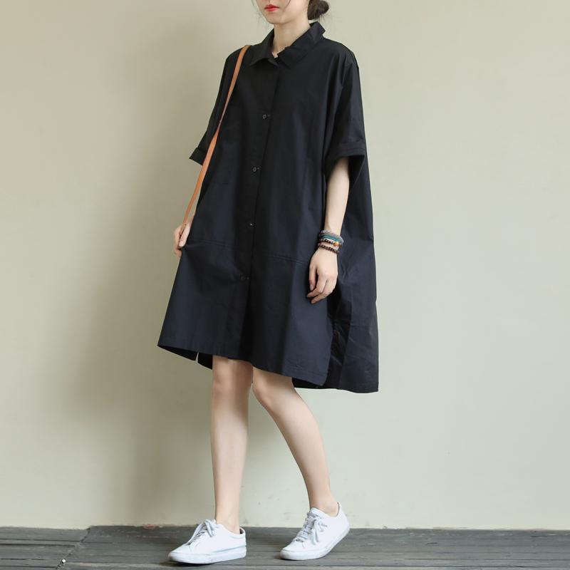 200斤大碼女裝夏裝寬鬆襯衣短袖女連衣裙2023新款中長款襯衫上衣