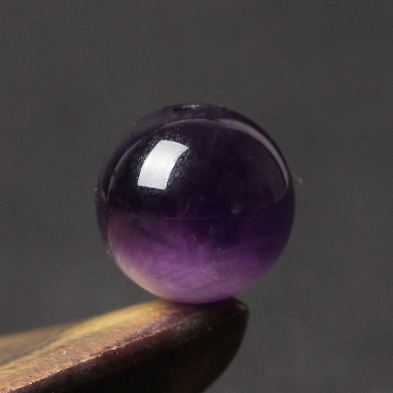 天然正品夢幻紫水晶散珠子串珠diy水晶手工編織飾品配件圓珠手鍊