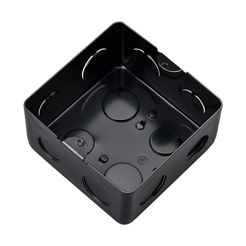 International electrician ground plug concealed bottom box universal ground surface socket iron dark box metal deep thick waterproof line box