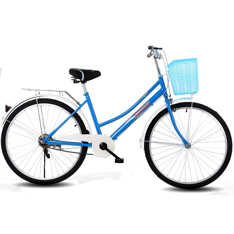 美利达通勤成人24寸26寸自行车女式单车男式轻便车老式自行车载小