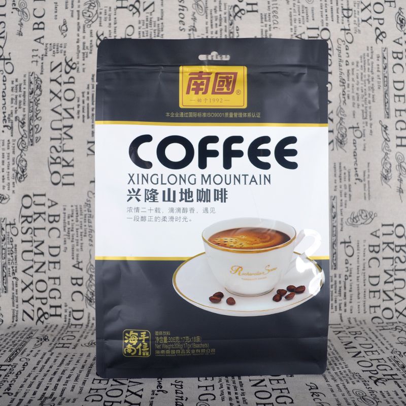 海南特产 南国兴隆山地咖啡306g 速溶三合一 咖啡