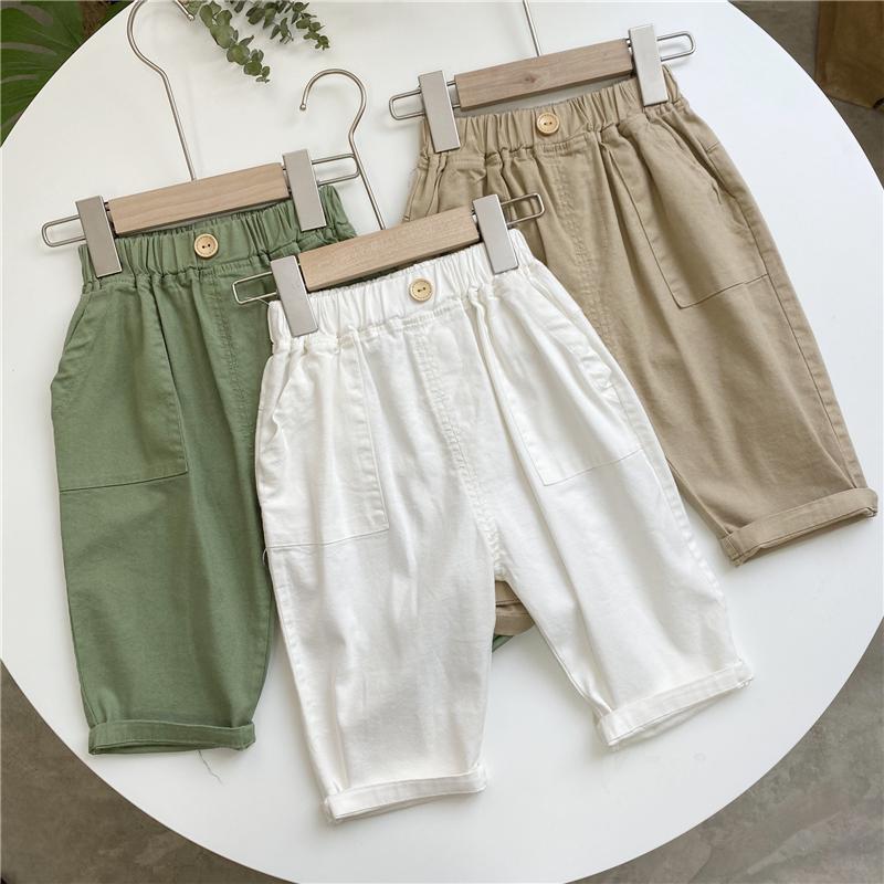 Boys' Capris summer thin children's cotton casual overalls 3-year-old baby shorts casual pants summer trend