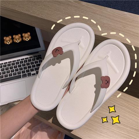 可愛卡通人字拖女夏外穿防滑學生ins潮少女心涼拖鞋沙灘鞋