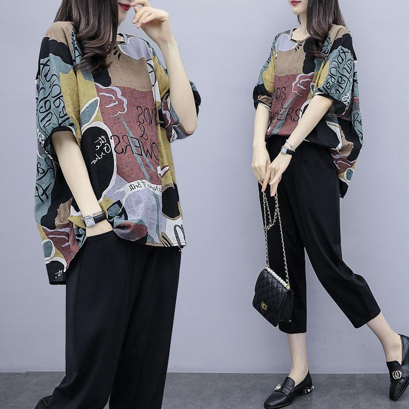 大碼女裝胖mm夏裝t恤女2023新款洋氣減齡顯瘦休閒時尚上衣女短款