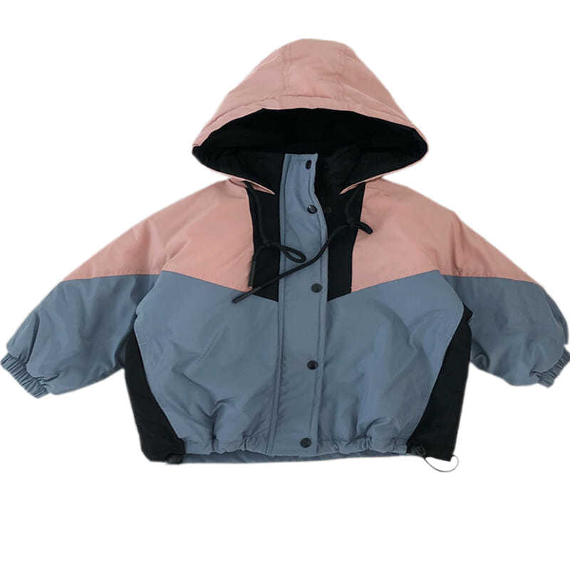 Girl's coat foreign style fall 2020 new style children's short windbreaker girl's Hooded Jacket Top stormsuit