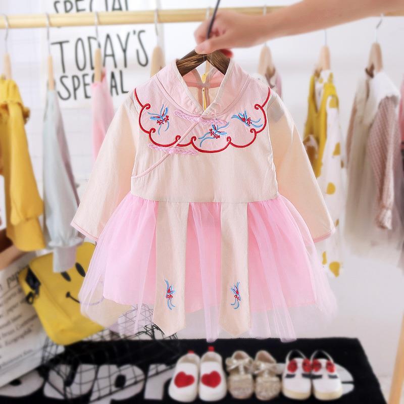 2女童3女宝宝春秋汉服4儿童5连衣裙衣服6幼儿裙子1岁半小童秋季装