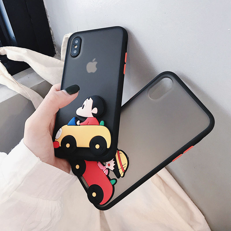 3D Apple 11 mobile phone case cartoon suitable for iPhone 11pro soft silicone ball se2 cute xsmax