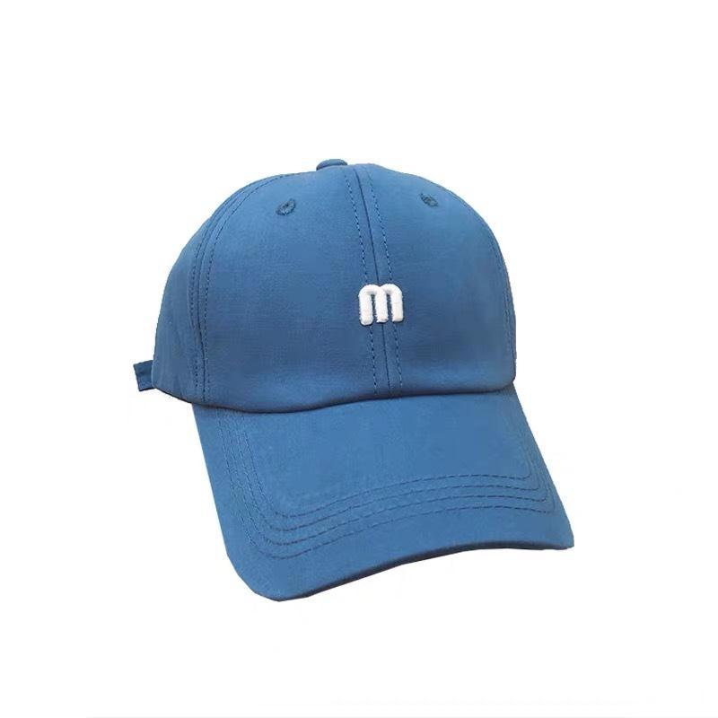 Korean version of ins all-match cotton small m letter baseball hat female summer fashion soft top peaked cap student sun visor