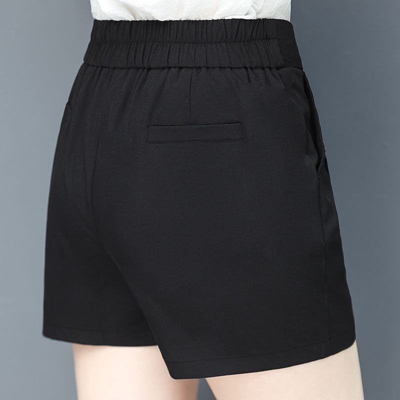 西装短裤女士夏季2021新款高腰黑色热裤宽松显瘦休闲裤子大码薄