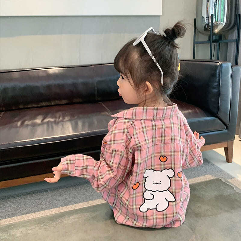 Korean children's small and medium autumn children's shirt