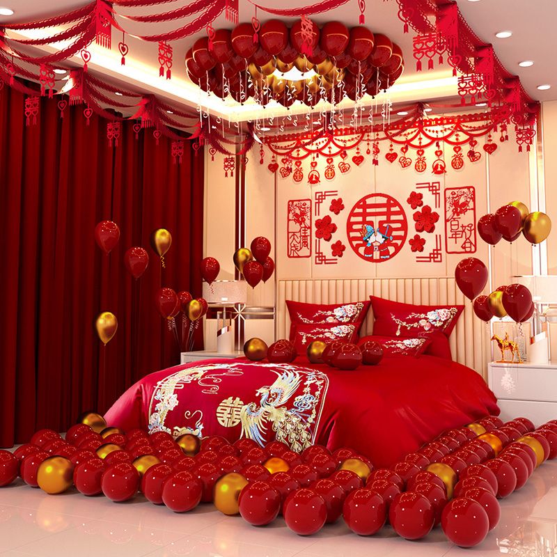 婚房布置套装结婚装饰创意浪漫婚礼气球卧室新房场景婚庆用品大全