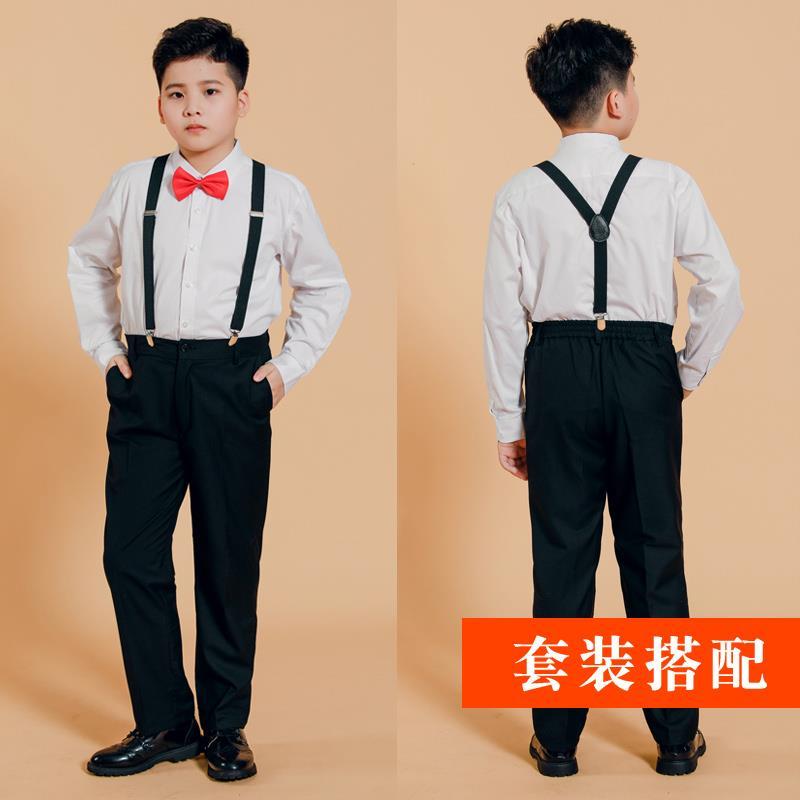 Children's trousers boy plus fat plus black British style performance suit pants in the big children's student school uniform pants