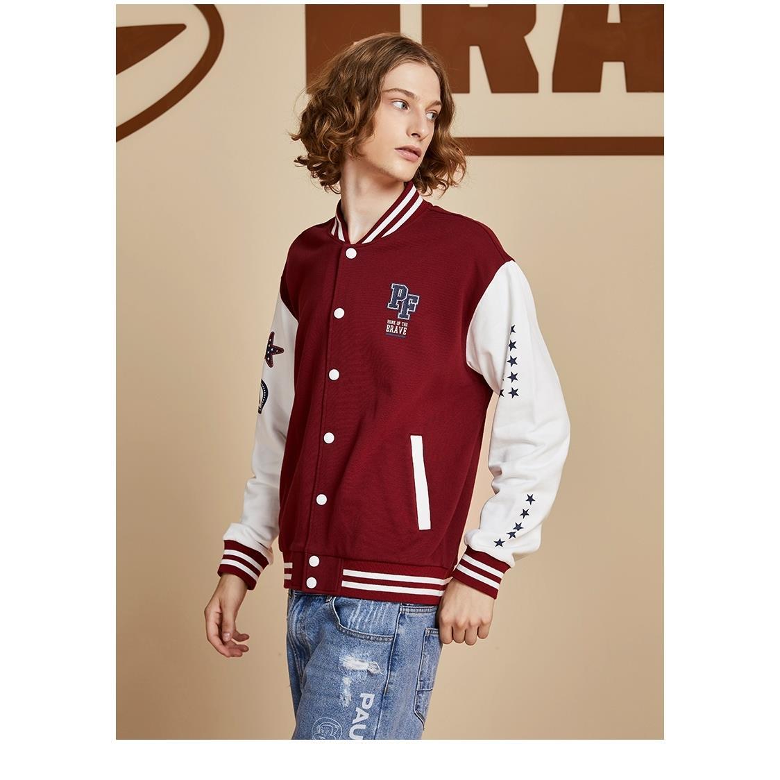 paul frank/大嘴猴2020秋季新款棒球服女韩版学院风印花潮情侣衫