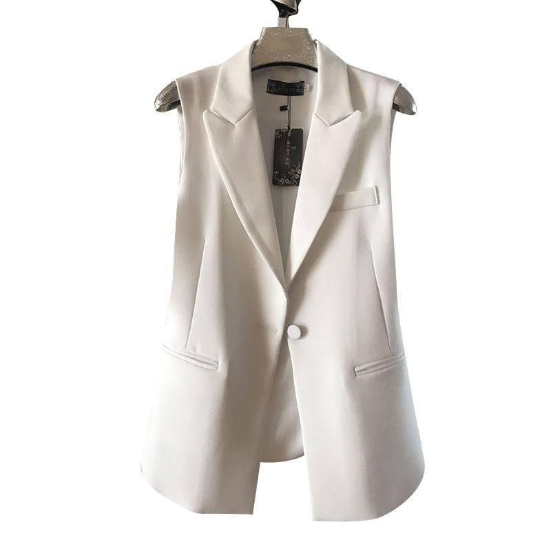 Quilted spring, summer and autumn new suit vest female Korean version jacket short white outerwear all-match waistcoat vest vest vest