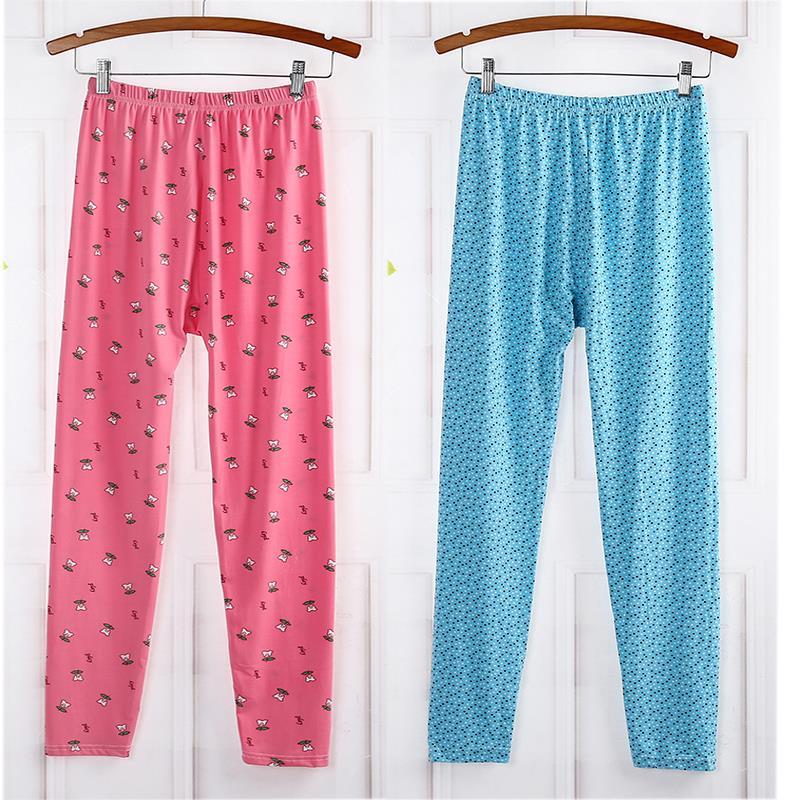 Women's long johns, plus fat and large line trousers, thin floral trousers, modal underpants, air-conditioning pajama pants trousers for home and outdoor wear