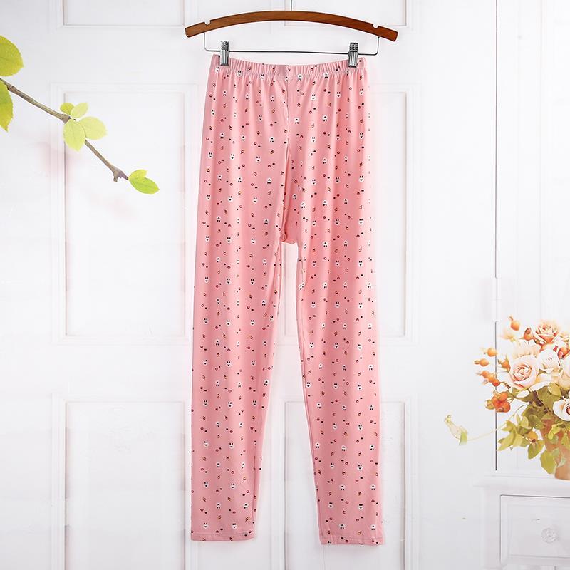 Women's long johns, plus fat and large line trousers, thin floral trousers, modal underpants, air-conditioning pajama pants trousers for home and outdoor wear