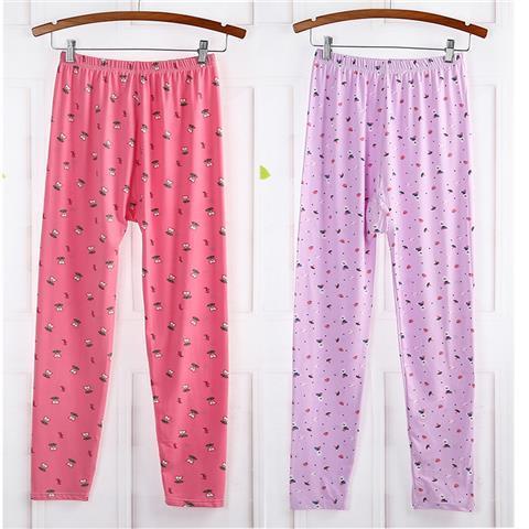 Women's long johns, plus fat and large line trousers, thin floral trousers, modal underpants, air-conditioning pajama pants trousers for home and outdoor wear