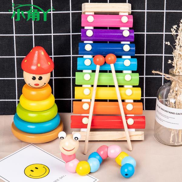 Children's hand harp 8-note xylophone 8-month-old baby toys 9 percussion instruments 0-1-year-old preschool education