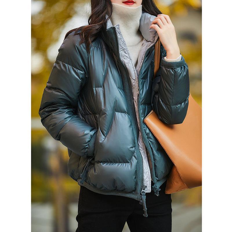 轻薄羽绒服女短款小款韩版时尚潮百搭冬装2021新款白鸭绒短装外套