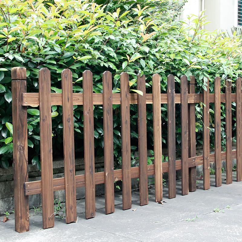 木栅栏围栏围栏篱笆栅栏花园围栏碳化防腐实木