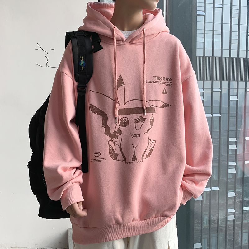 Men's sweater hooded autumn and winter lovers loose fashion