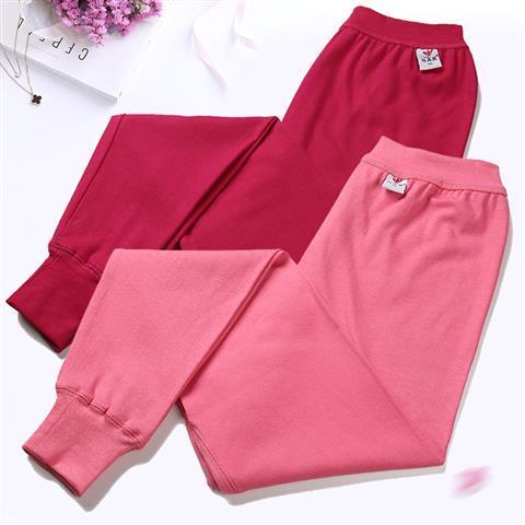 Middle-aged and elderly pure cotton long johns high waist plus fat plus mother thin line pants leggings old-fashioned grandma long johns women's single piece