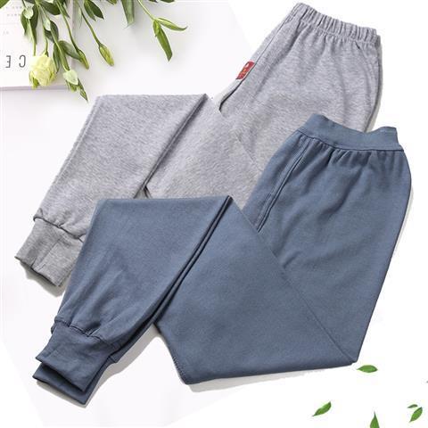 2-pack men's cotton long johns single-layer woolen trousers line trousers large size cotton long johns thickened