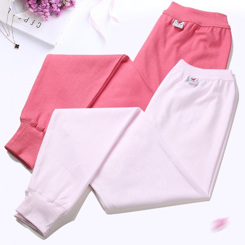 Middle-aged and elderly pure cotton long johns high waist plus fat plus mother thin line pants leggings old-fashioned grandma long johns women's single piece