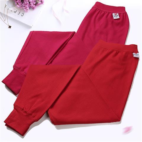 Middle-aged and elderly pure cotton long johns high waist plus fat plus mother thin line pants leggings old-fashioned grandma long johns women's single piece