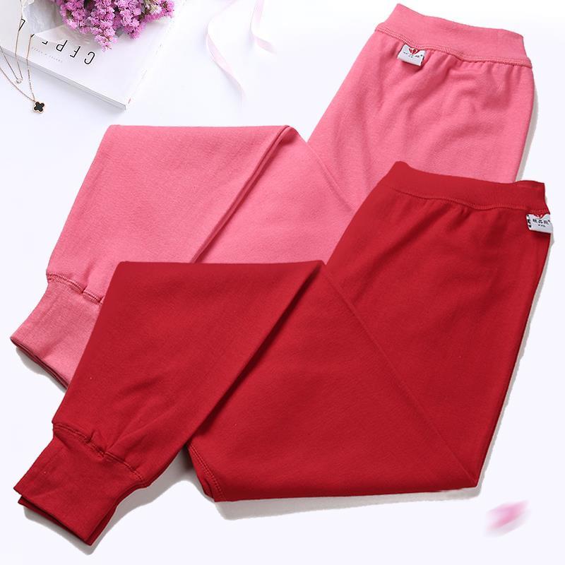 Middle-aged and elderly pure cotton long johns high waist plus fat plus mother thin line pants leggings old-fashioned grandma long johns women's single piece