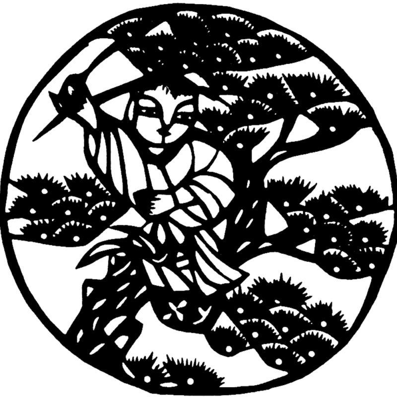 中式传统剪纸素材人物剪纸图案系列各式人物形象剪纸图案301张tif