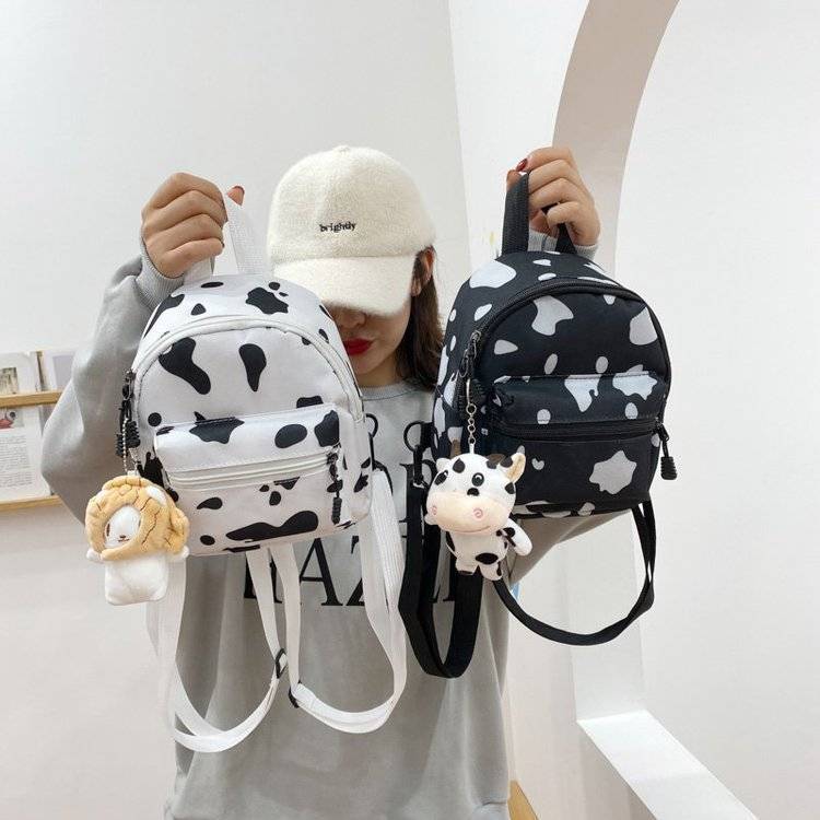 Mini backpacker 2020 new fresh canvas multi-purpose fashionable backpack fairy Korean cow messenger bag