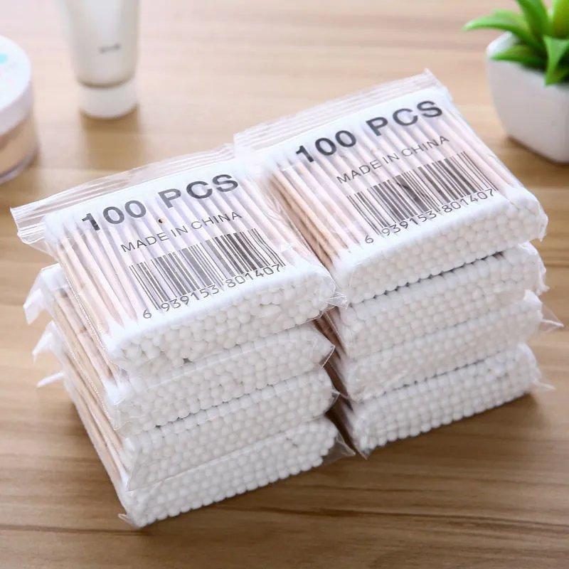 Make up cotton swab take out ear medical lipstick aseptic disposable double head make-up removing cotton swab disinfection sanitary cotton swab