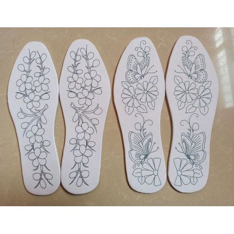 男女手工绣花鞋垫半成品张刺绣印花图案非十字绣千层底纯棉自己绣