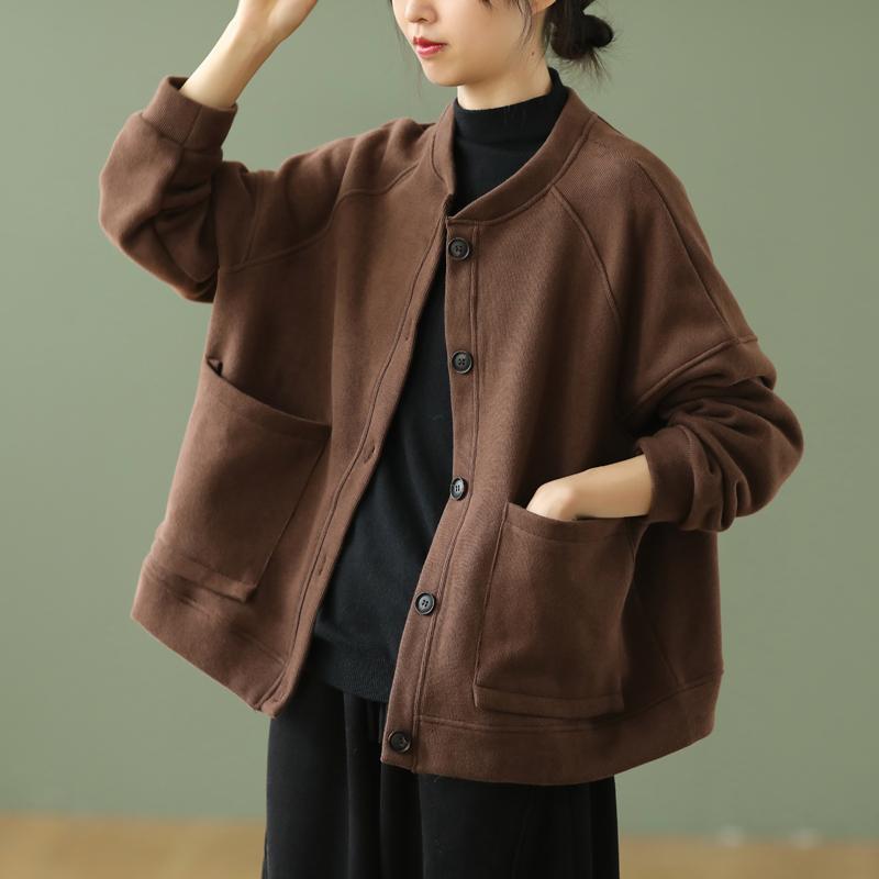 Large size spring and autumn women's clothing new foreign style cardigan plus velvet winter coat women's trendy ins autumn and winter baseball jacket top