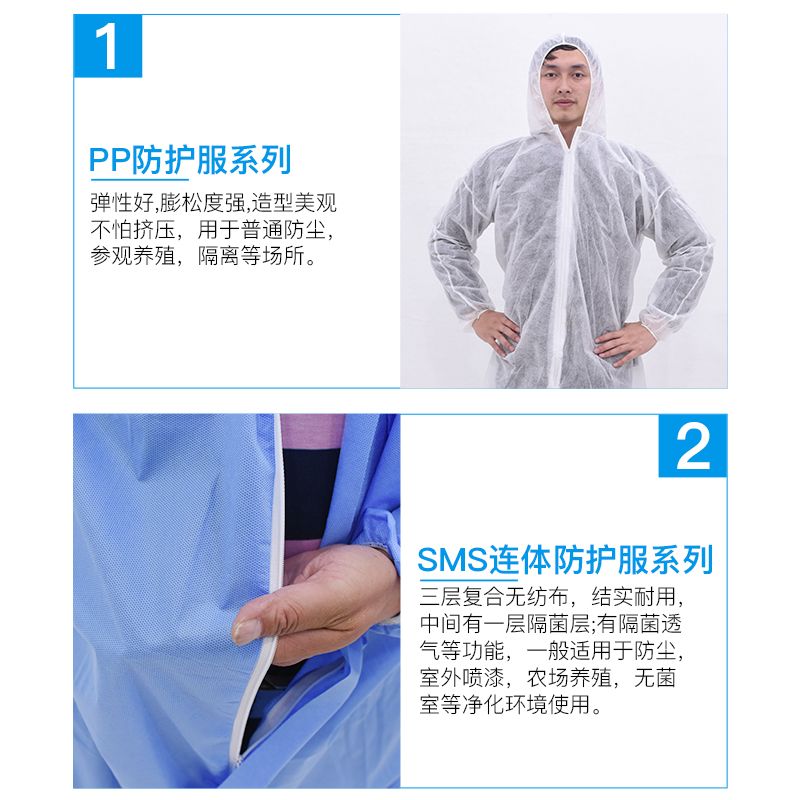 Disposable protective clothing whole body hooded enzyme bathrobe spray painting pig farm breeding dustproof waterproof isolation clothing