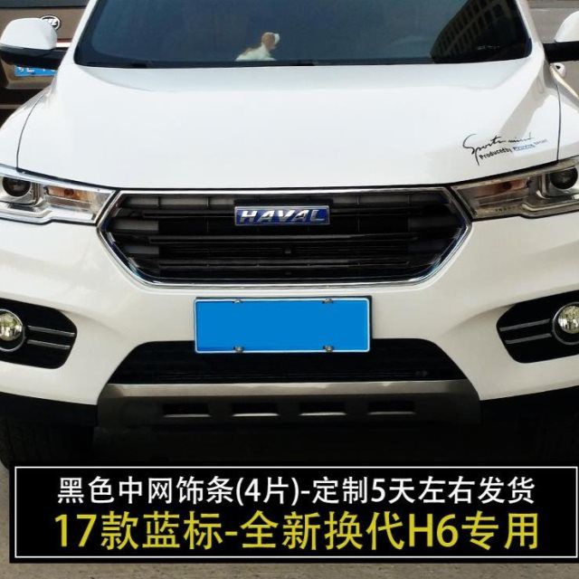 全新哈弗h6黑武士中网改装哈佛h6前脸装饰条外观熏黑改色冠军版20