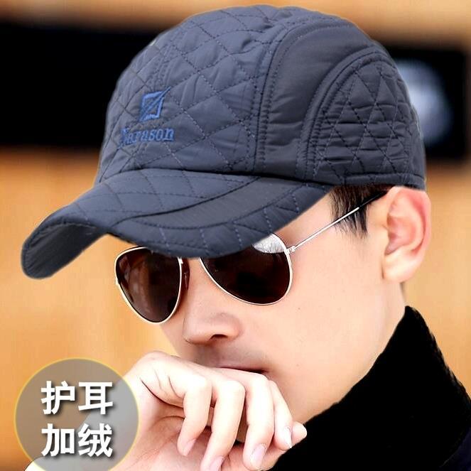 护耳帽保暖帽男帽男士鸭舌帽时尚新款御寒挡风冬天户外中青年加厚