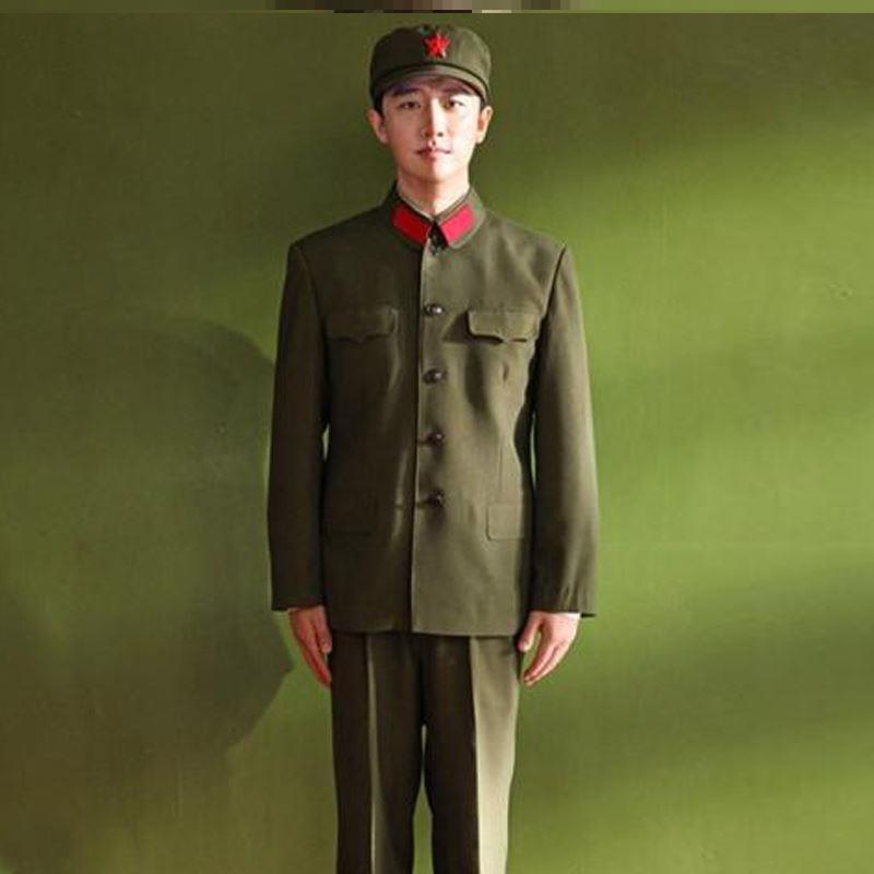 65式军套装红军衣服80年代怀旧服装70年代65式绿军衣套装芳华舞蹈