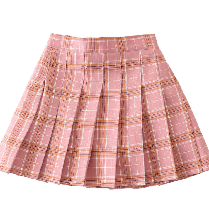 3 colors 110-170 children's clothing girls autumn new elastic pleated skirt children's college style skirt pants school uniform
