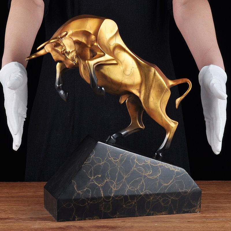 铜牛摆件招财牛气冲天牛的吉祥物书房家居摆设客厅玄关装饰品