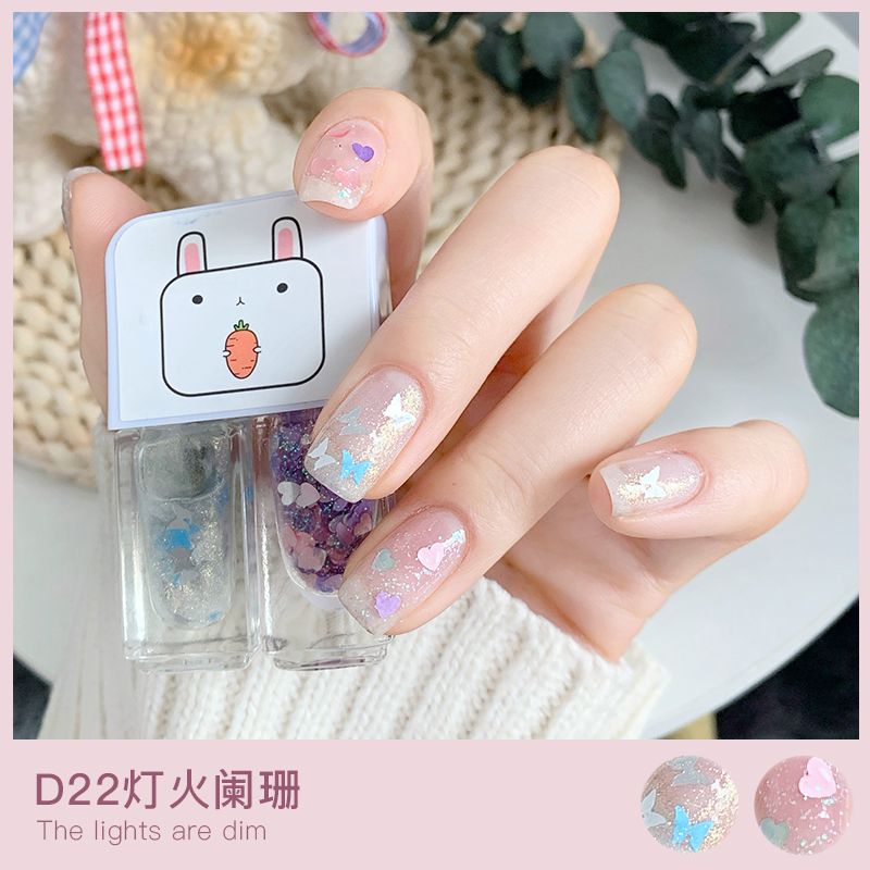 Maxfine/ Nail Polish female durable roast quick dry can tear off non-toxic tasteless 2020 new color white nude color