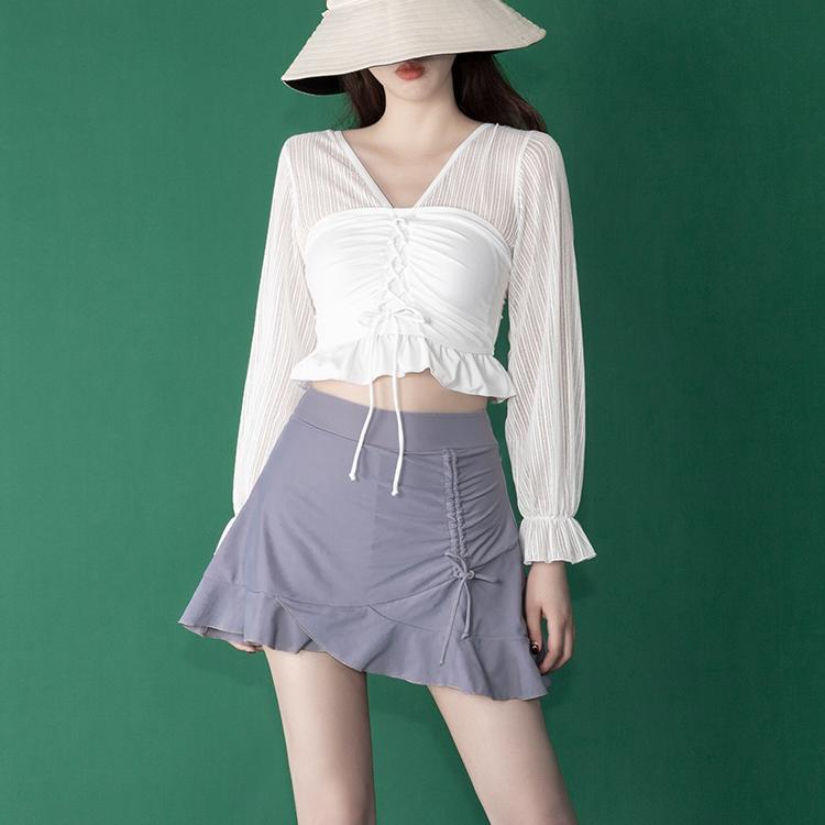 [Fairy girl's house] 2020 new fairy fan Korean ins cover belly and look thin Conservative student split swimsuit female