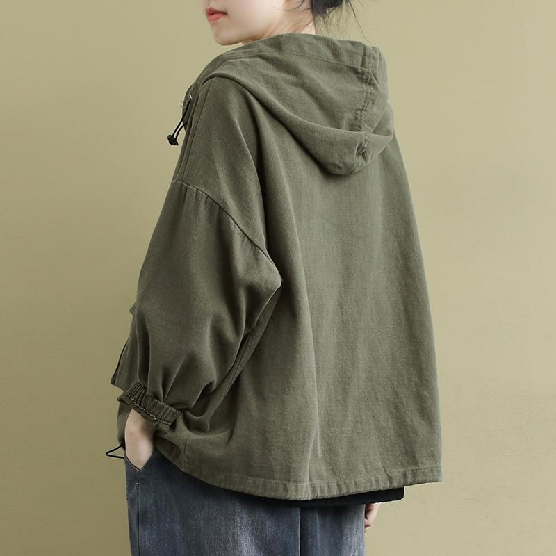 Large size women's clothing spring and autumn clothing women's new tops women's 2022 new hooded plus fleece jacket women's trendy ins autumn and winter clothing