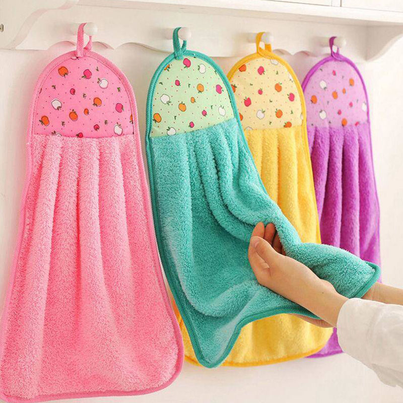 擦手巾挂式可爱吸水韩国擦手抹手布儿童擦手帕卡通卫生间厨房毛巾