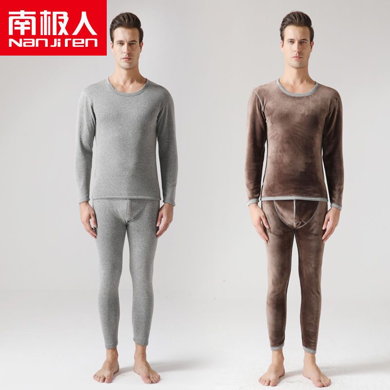 54349-【加绒加厚】南极人男士保暖内衣男冬季女加绒秋衣秋裤套装精品装-详情图