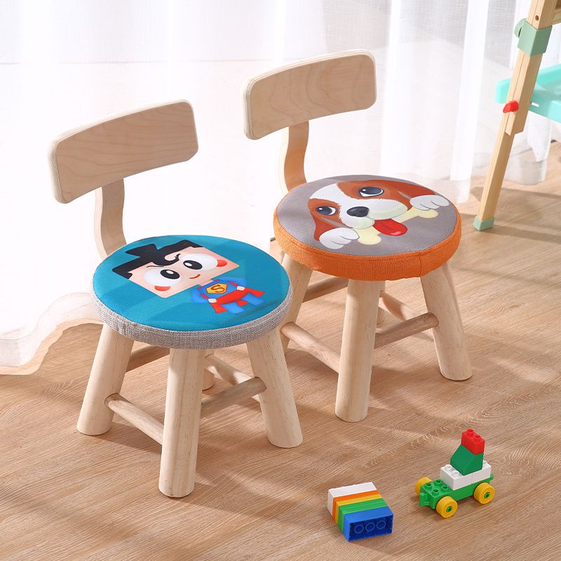 儿童椅子带靠背小木凳木矮凳宝宝创意凳子家用卡通小板凳靠背椅