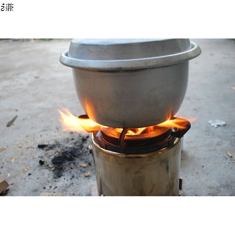 柴炉柴火炉柴气炉户外野营极少黑锅不锈钢高效无烟炉