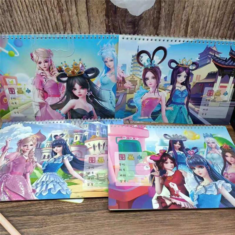 精灵梦叶罗丽儿童贴纸卡通贴画贴纸书绘画本公主贴贴纸女孩图画本