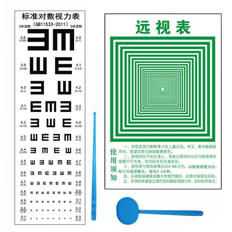 视力表挂图视力测视表成人防撕近视眼测试图国际标准儿童家用墙贴【3